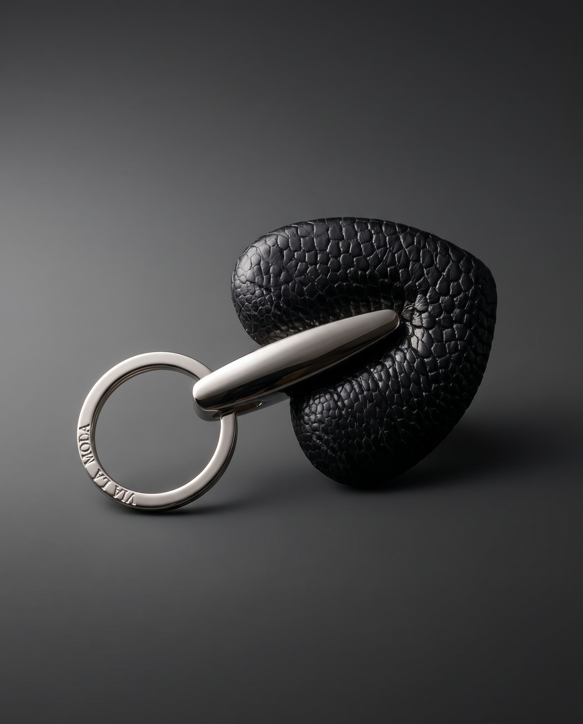 Heart Shaped Keyring - Ost Leg Black