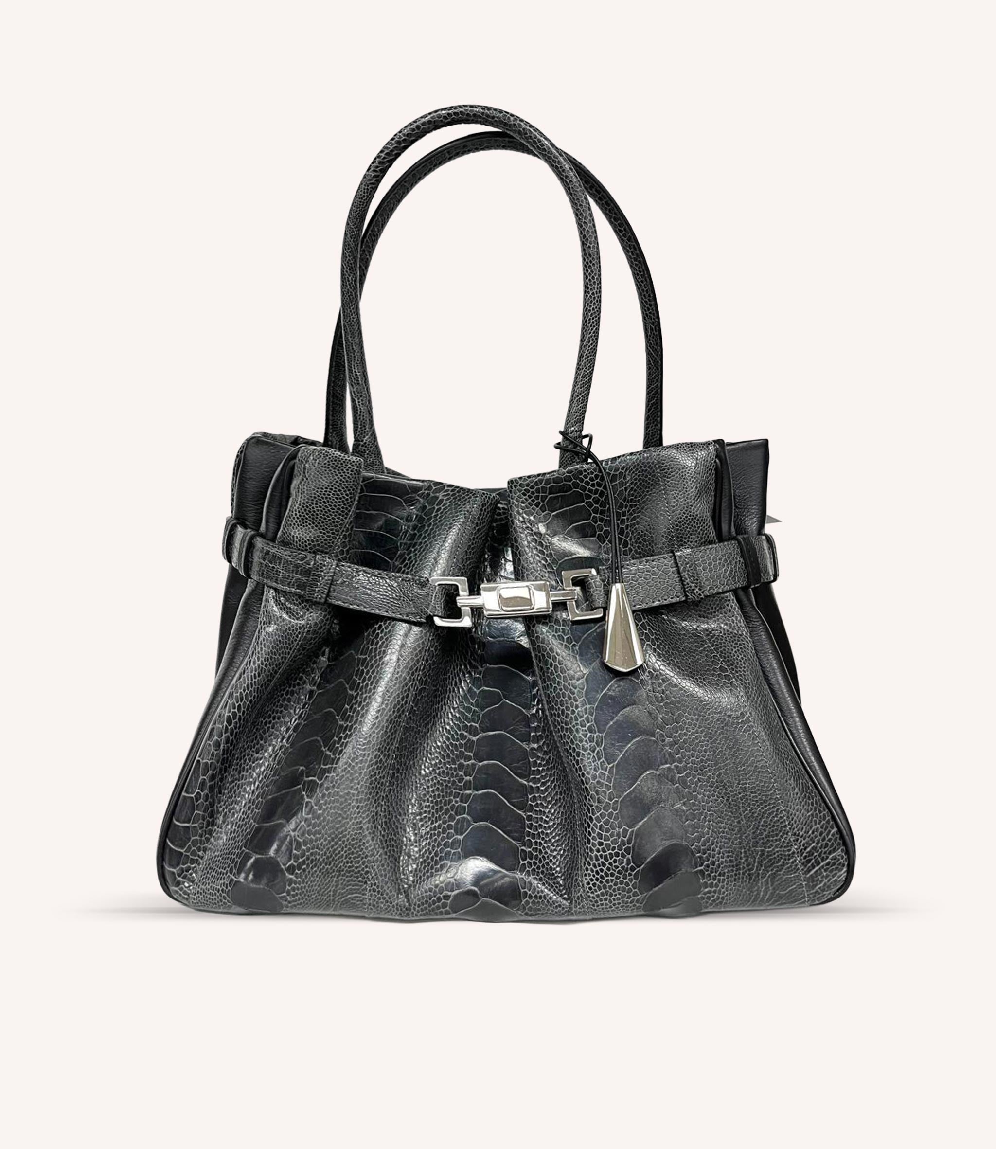 ANGELES – Ostrich Leg Handbag | Via La Moda