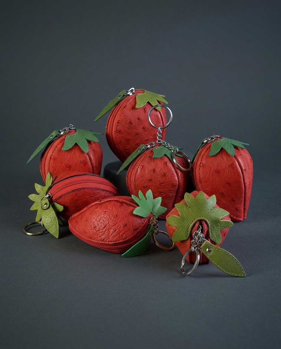 Large Strawberry Coin Pouch - Ost Quill