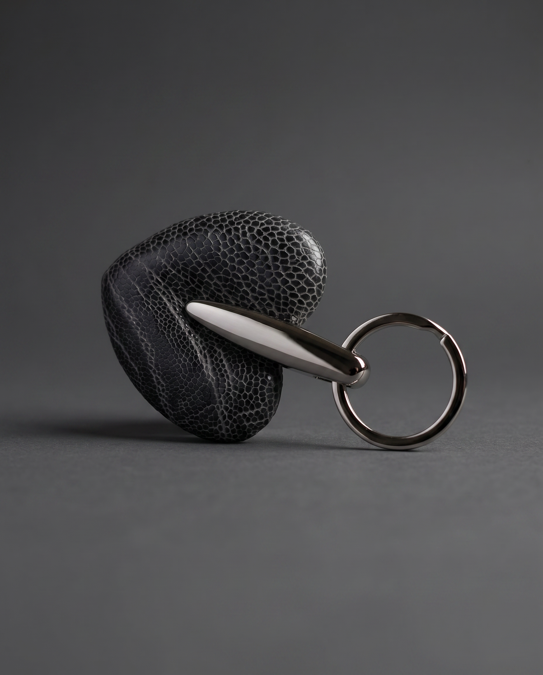 Heart Shaped Keyring - Ost Leg Anthracite