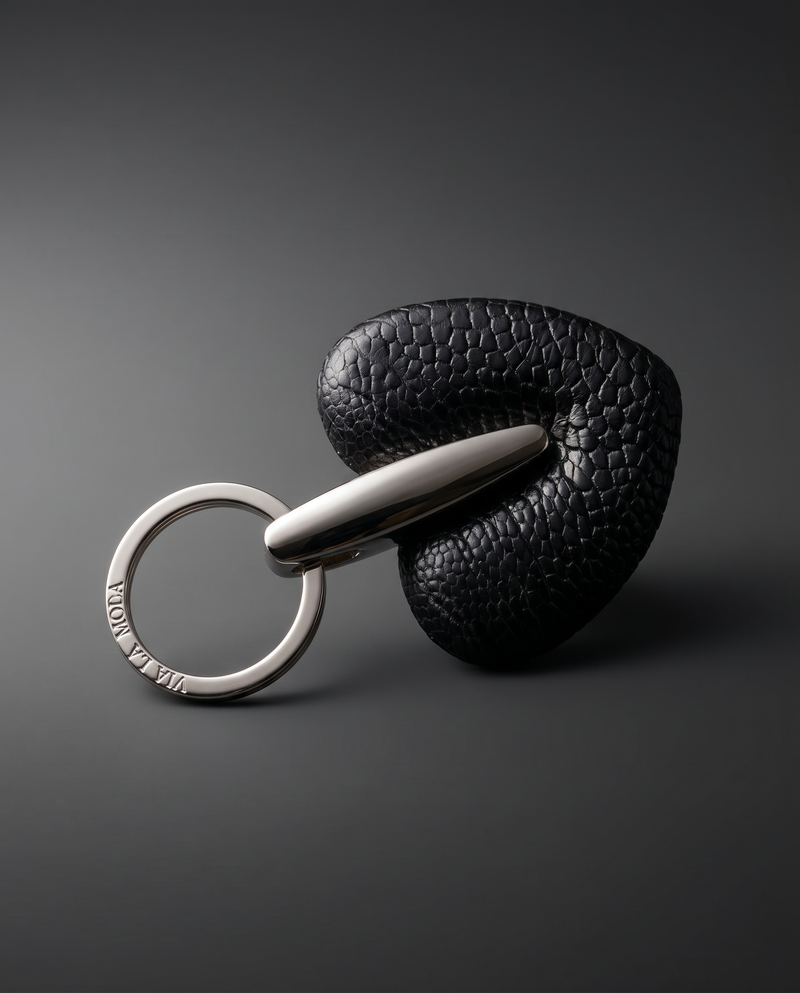 Heart Shaped Keyring - Ost Leg Black