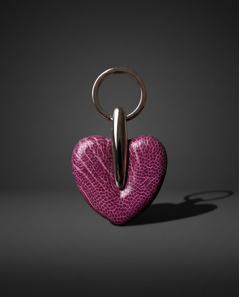 Heart Shaped Keyring - Ost Leg Lilac