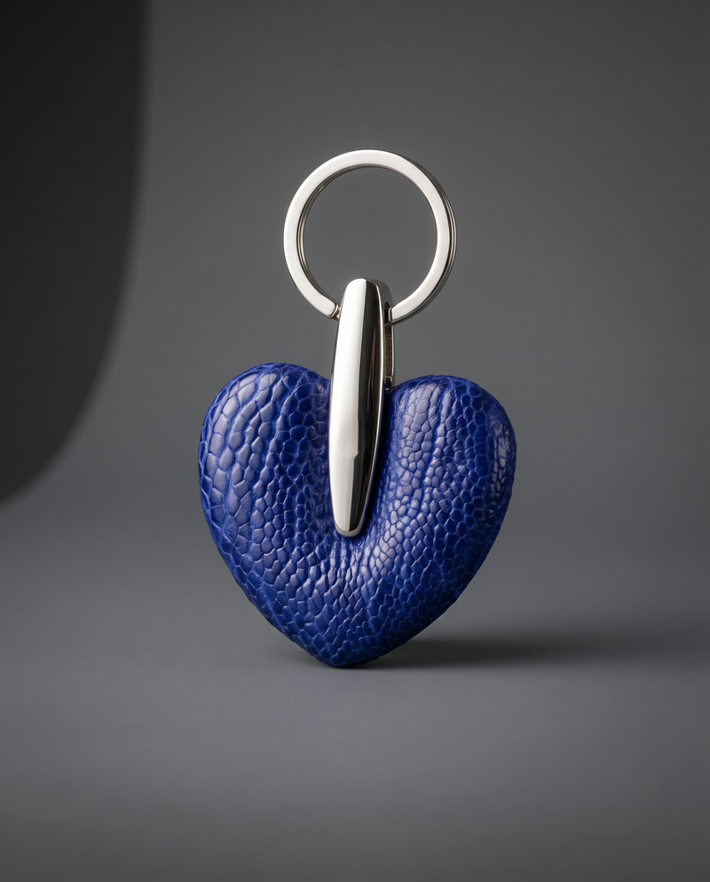 Heart Shaped Keyring - Ost Leg Mod Blue